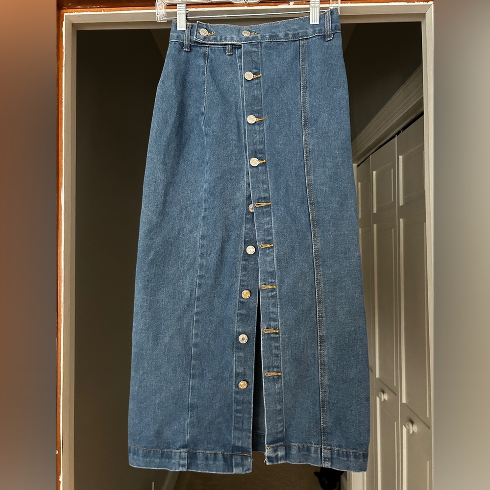 XS Midi Denim Skirt